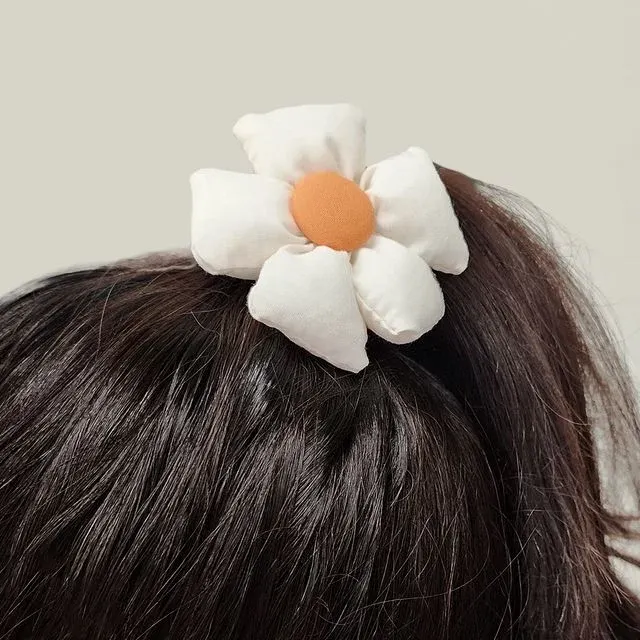 린넨 플라워 머리끈