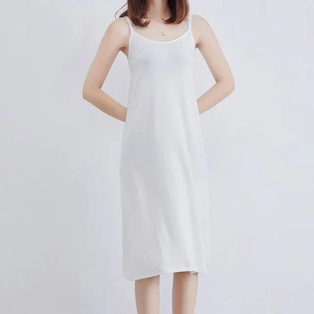 심플 디자인 끈나시 루즈핏 3컬러 원피스 LKO80