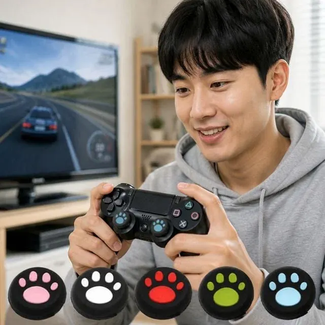 게임패드 아날로그 스틱 고양이 발바닥 조이스틱 캡 2P PS4 PS3 XBOX ONE용