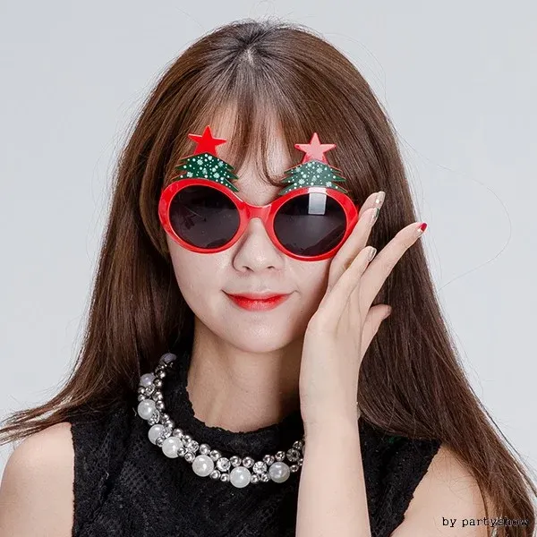 별트리안경(레드) 파티용품 크리스마스 소품 장식