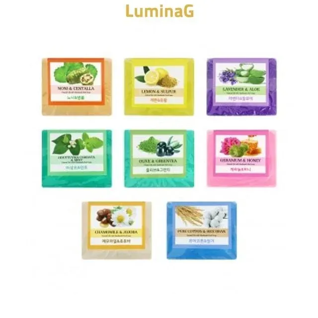 프로방스 내추럴 허브비누 퓨어코튼 쌀겨 110g 실용 보관