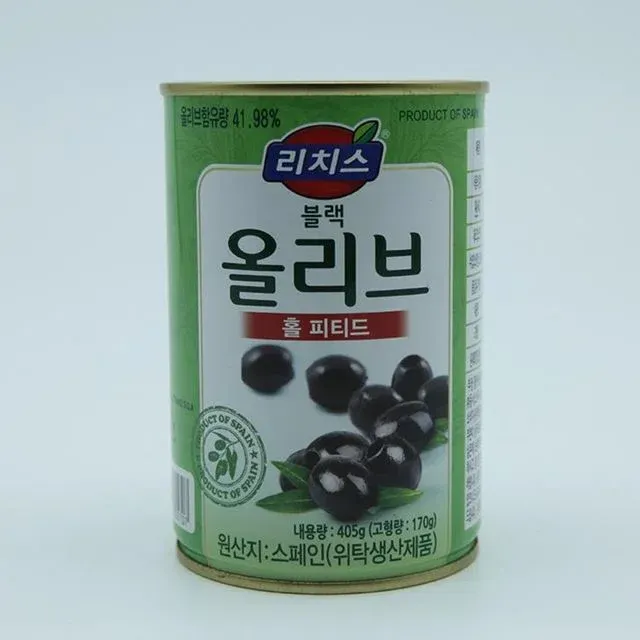 리치스 블랙 올리브 홀 스페인 올리브안주 검은올리브 올리브통조림