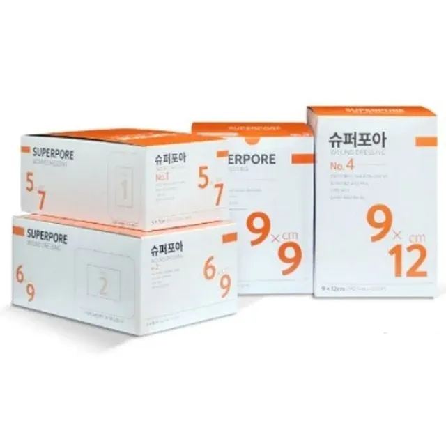 밴드골드 드레싱밴드 슈퍼포아 6호 9X25cm 50개입