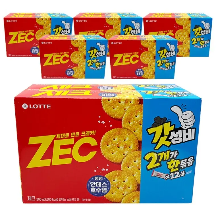 롯데 제크 오리지널 2번들 600g(300gx2) x 6개