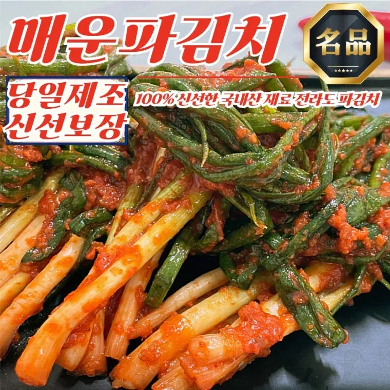 당일제조 전라도 매운 파김치 1kg (100% 국산재료)