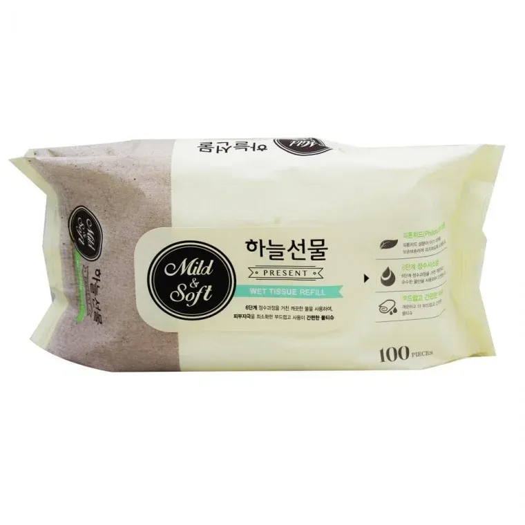 하늘선물 물티슈 (리필형)100매