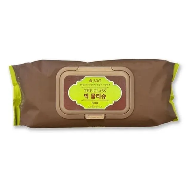 숨 더클래스 빅 물티슈 캡형 80매입 60gsm 170x200mm (1개입)