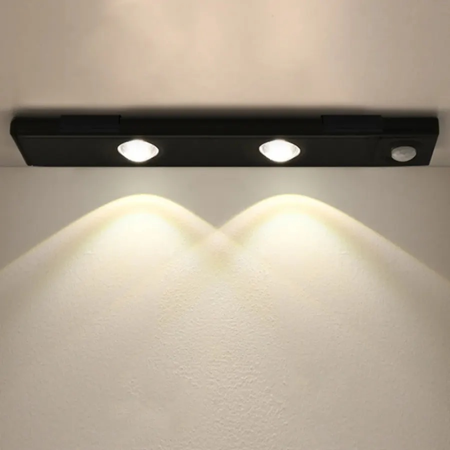 USB충전 무선 동작감지 LED 센서등(30cm) (블랙)