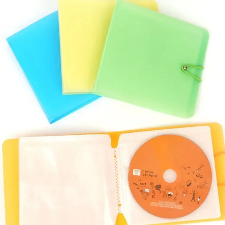 씨디케이스 CD DVD 디스크 12P 더스트프리 수납 앨범 블루 케이스 보관함