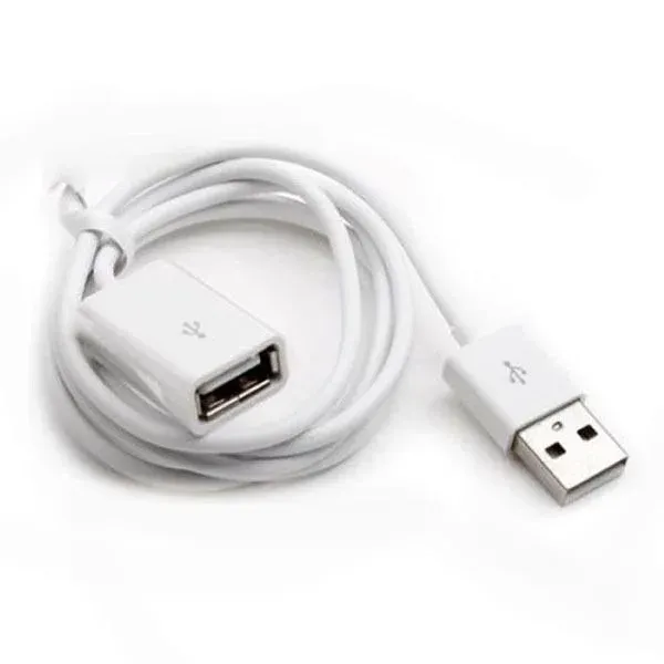 coms USB 케이블(일반 연장) 수퍼슬림 화이트 - 1M