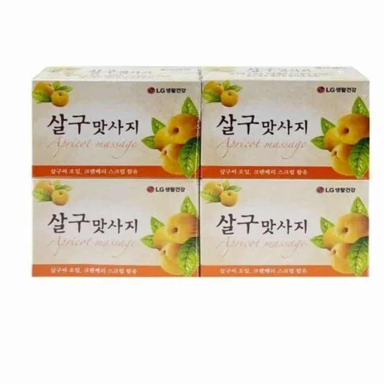 살구 비누 4개입 바디클렌징비누 목욕비누 세안비누