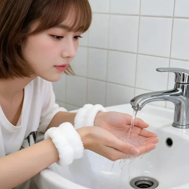 세안 손목밴드 물흐름 방지 밴드 손목 거즈 한쌍