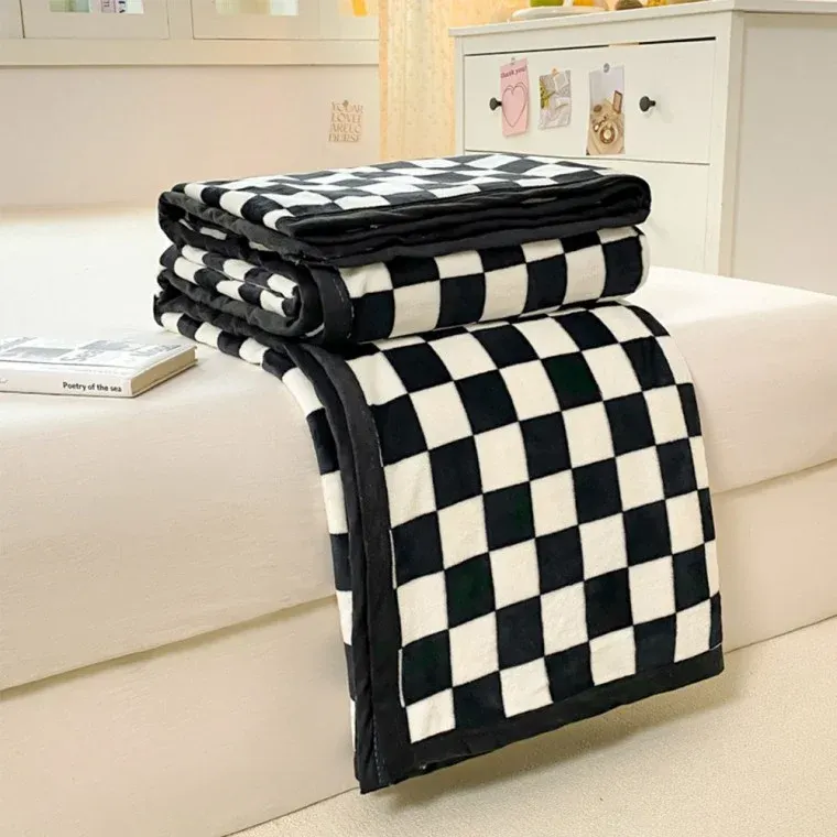 극세사 체크 무릎 담요 블랭킷 70X100cm LM-0717