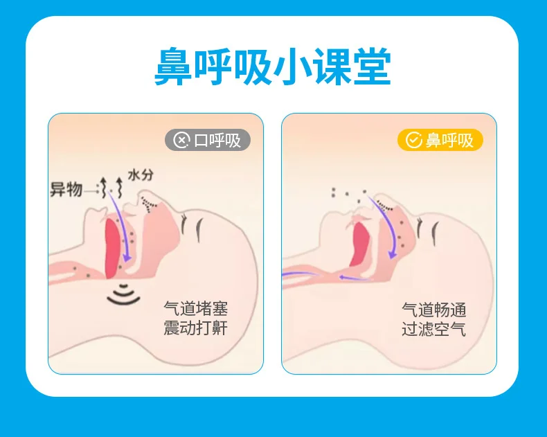 입 닫기 호흡 교정 패치 입 닫기 인공물 아이들이 잠을 자는 데 있어 입을 벌리 상세5