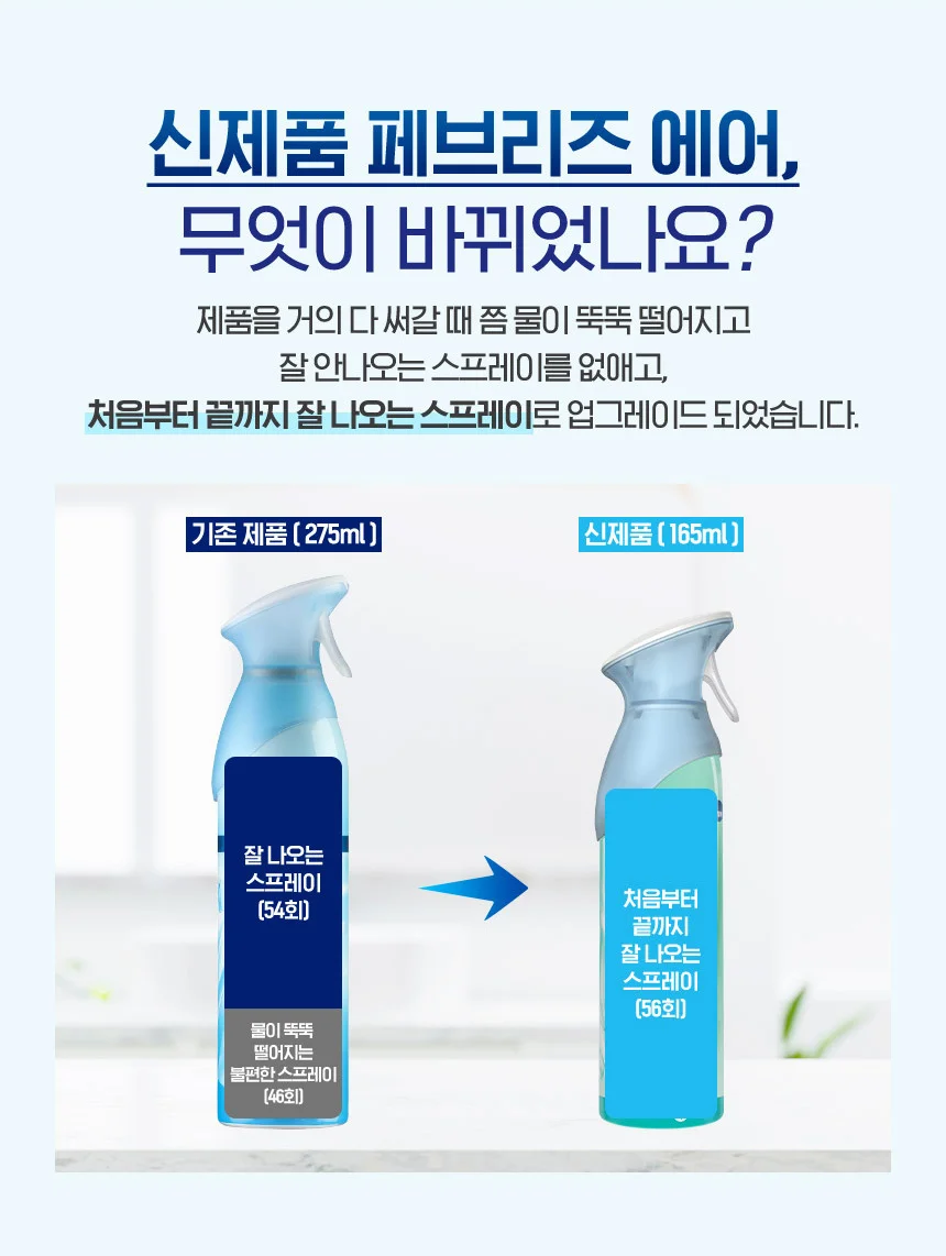 페브리즈 에어 다우니향 165g /실내냄새제거/방향제 상세3