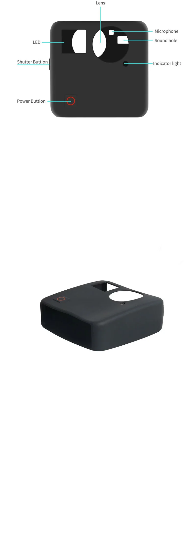 고프로 퓨전 VR 360 G100 호환 실리콘 보호 케이스 상세4