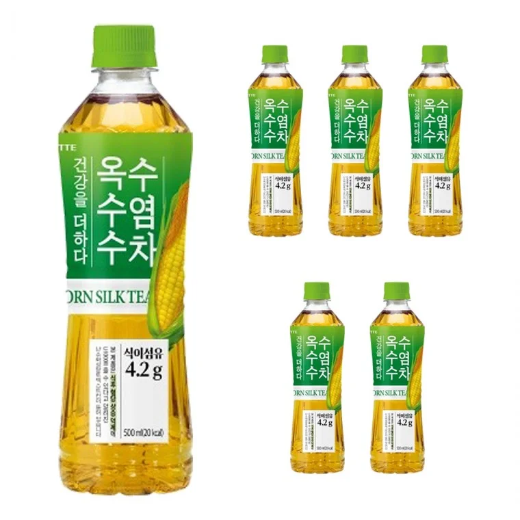 롯데 더하다 옥수수수염차 500ml x 6PET