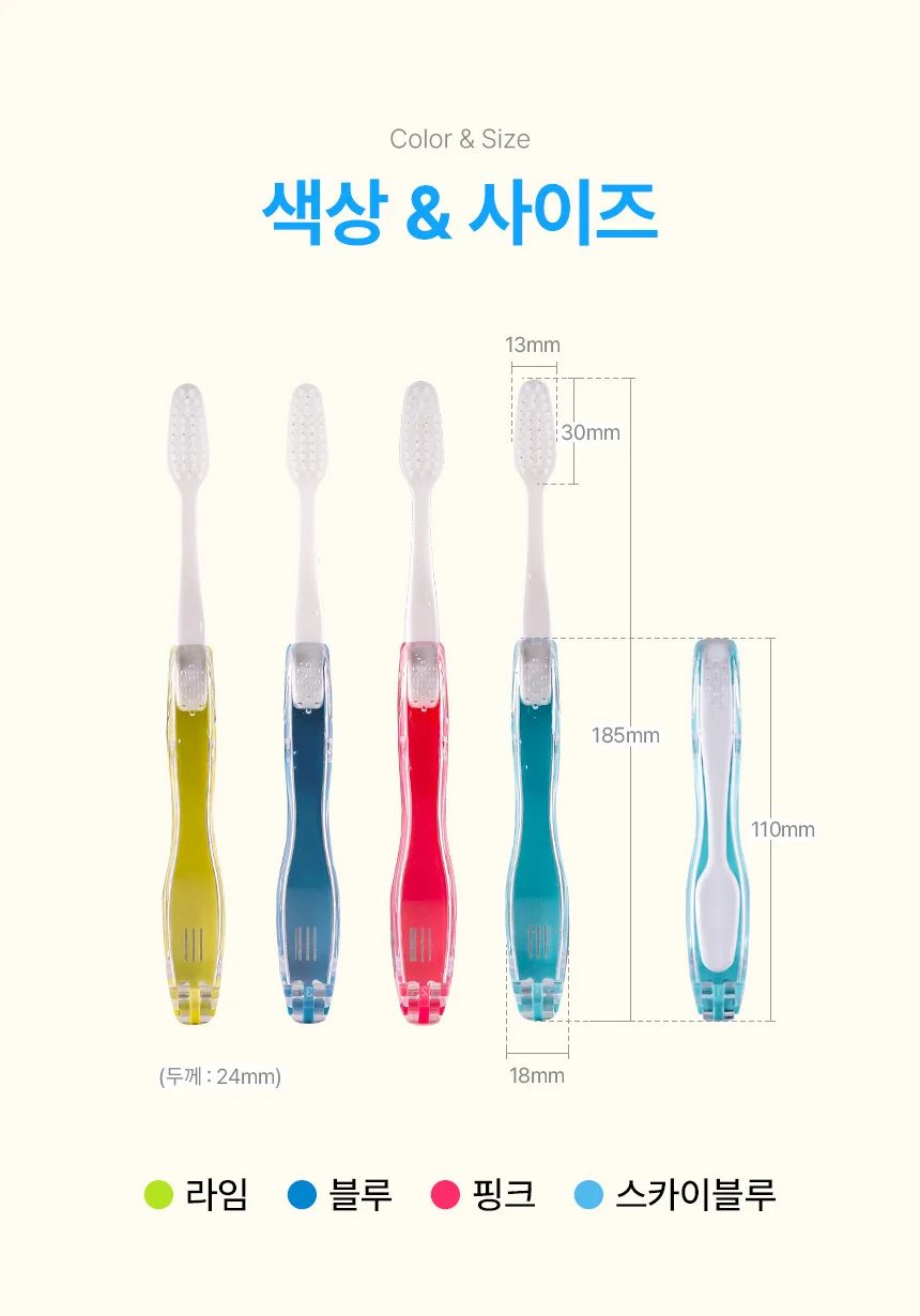 접이식 휴대용 칫솔 치약 세트 여행용칫솔케이스 상세4