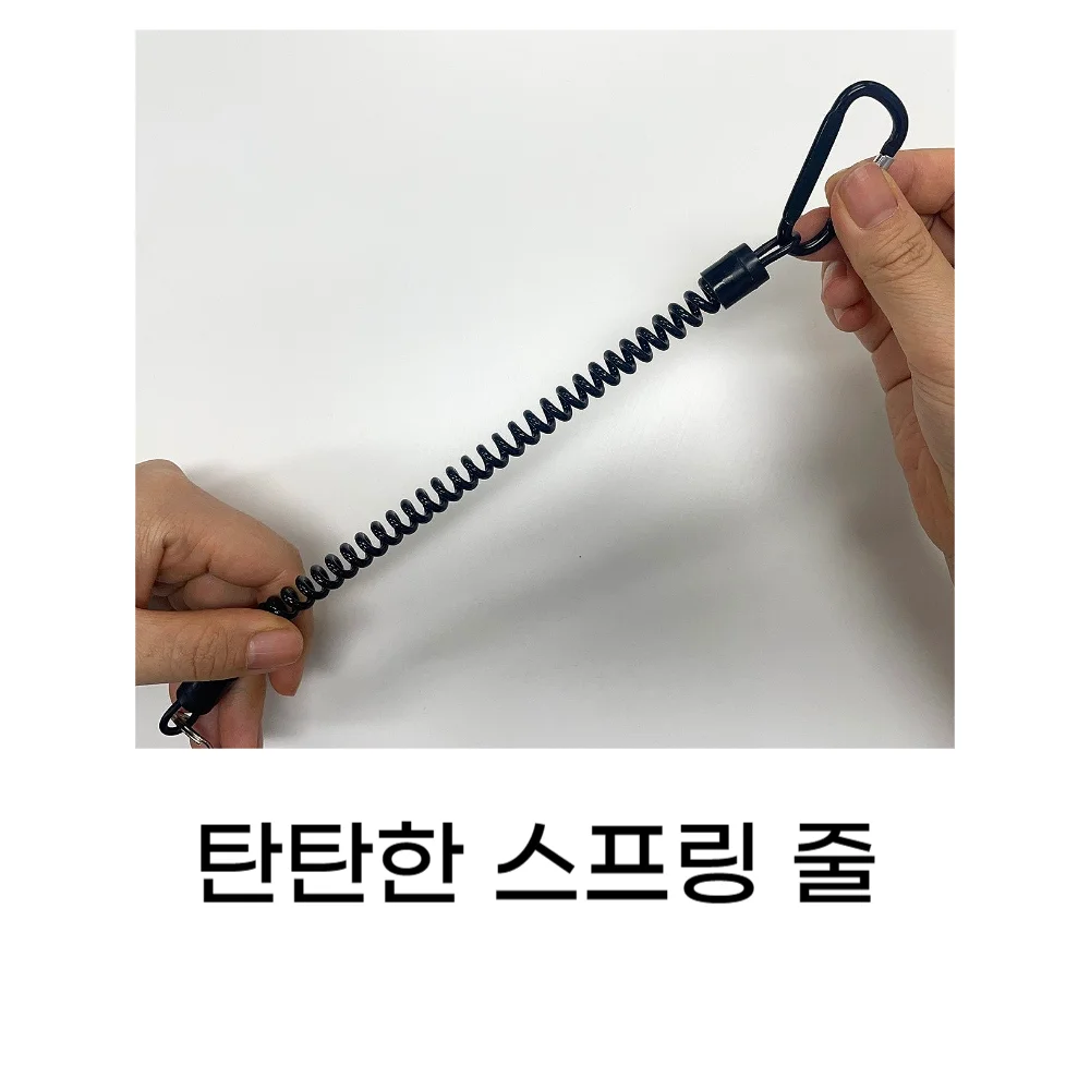 카라비너 분실방지줄 낚시용품줄 오렌지 낚시줄고리 상세5