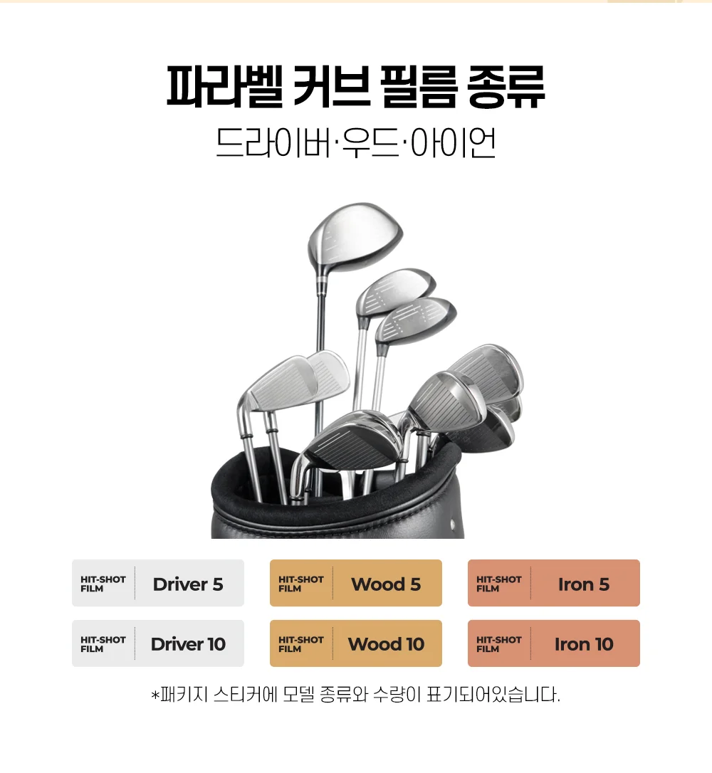 트렌잇 파라벨커브 골프 장타 필름 드라이버 우드 아이언 상세2