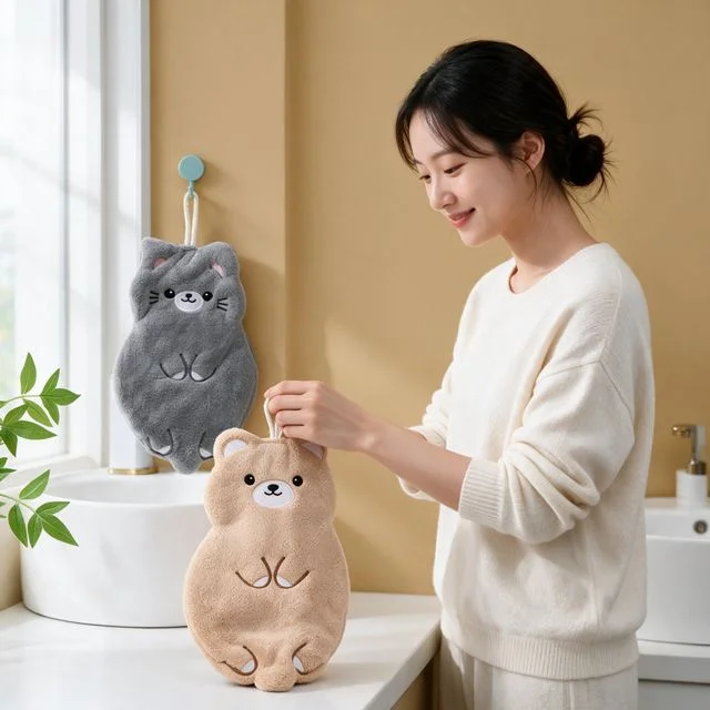 동물 핸드타올 주방 고리 수건 어린이집 유치원 신학기 준비물 돌잔치
