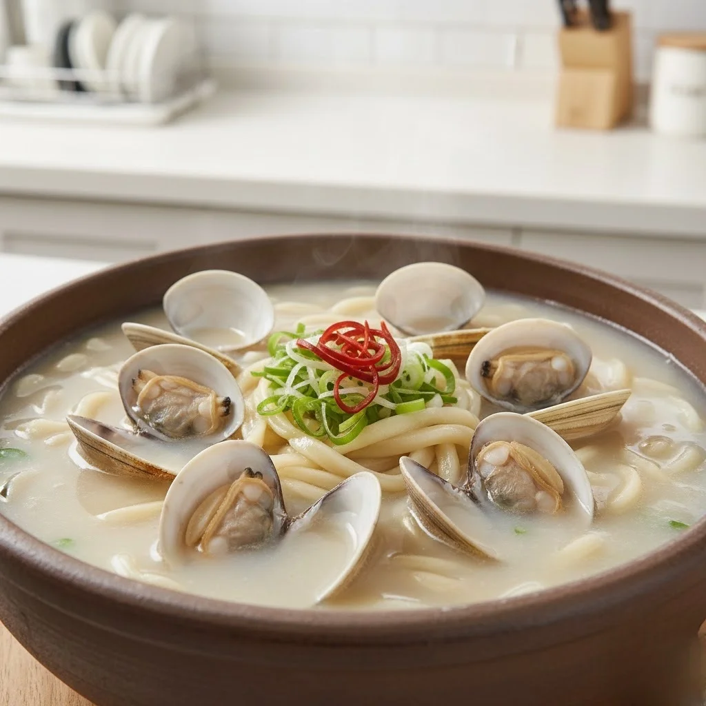 10분컷 초간편 백합칼국수 420g x 6개 상세10