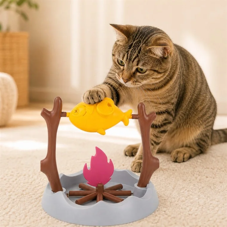 반려동물 강아지 고양이 노즈워크 먹이퍼즐 장난감 바베큐 생선구이 간식 훈련 간식볼 PE