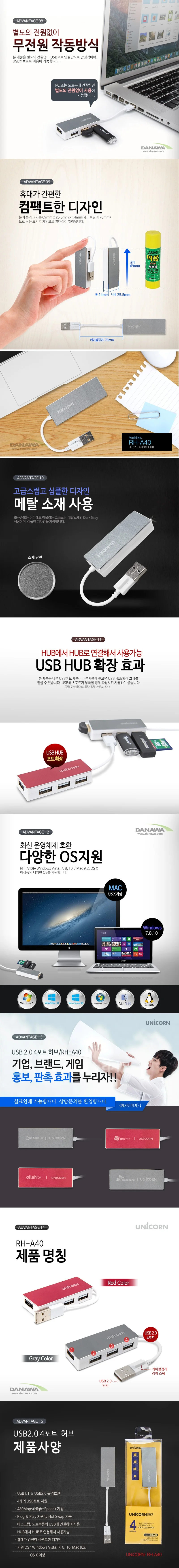 usb usb 2.0 휴대용 무전원 2.0 데이터 확장 장치 기기 주변 상세2