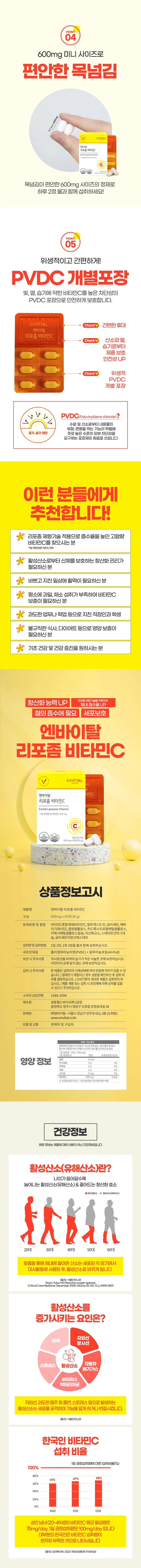 엔바이탈 리포좀 비타민C 600mg x 60정 상세3