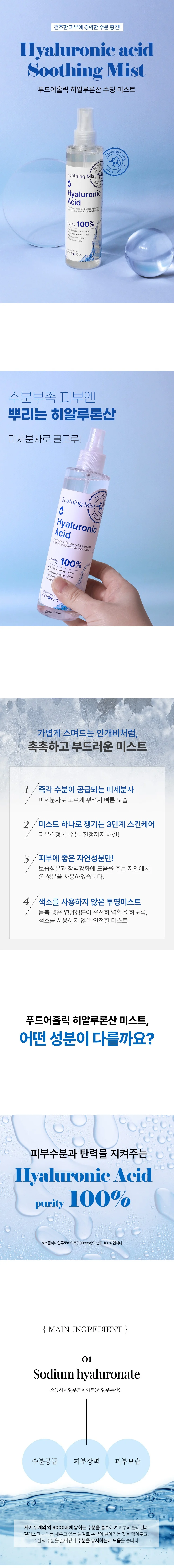 푸드어홀릭 수딩 미스트 200ml / 히알루론산 상세1