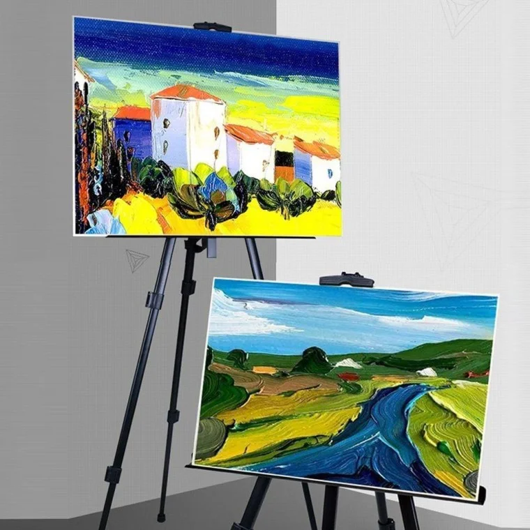 휴대용 철제 이젤 미술용 실내외 그림 거치대 휴대용이젤 도구 야외 그리기 취미 생활