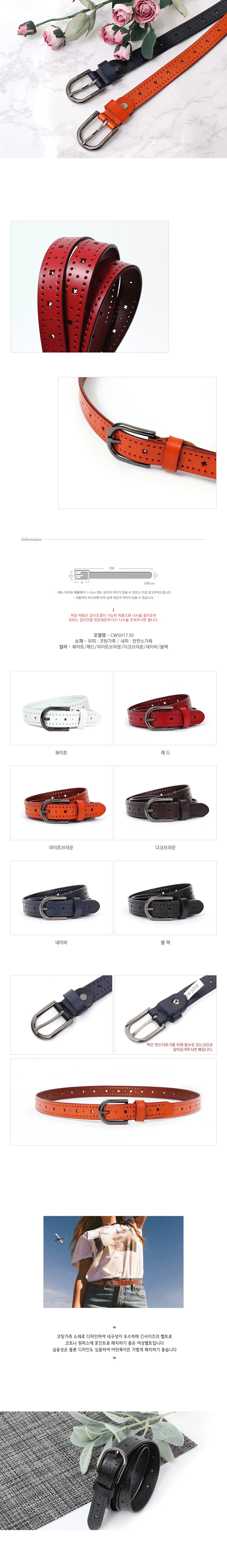블루캣츠 CWS01730 소가죽 캐주얼 여성벨트 상세1