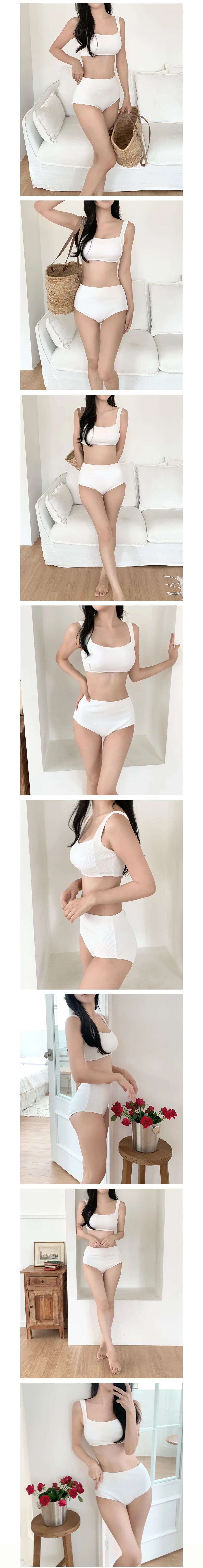골지 하이웨스트 비키니 수영복 상세1