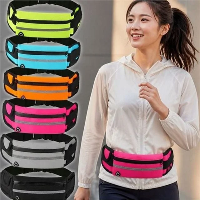 운동용 허리 가방 조깅 슬링백 초경량 러닝 야간 방수 힙색 수납 아웃도어 마라톤 이어폰 활동용 허리띠