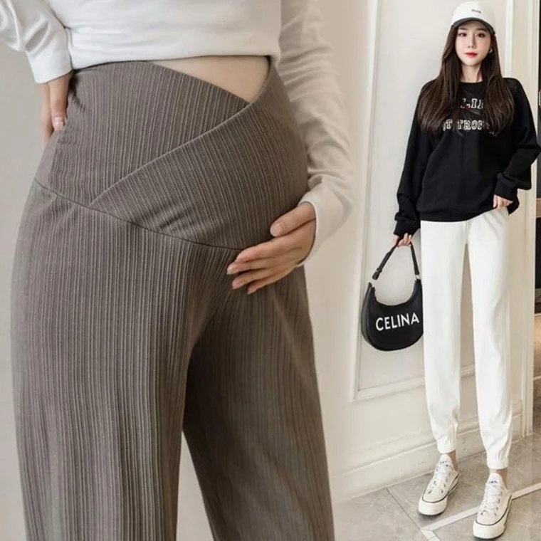 빅사이즈 임산부 와이드 조거 팬츠 캐주얼 스타일