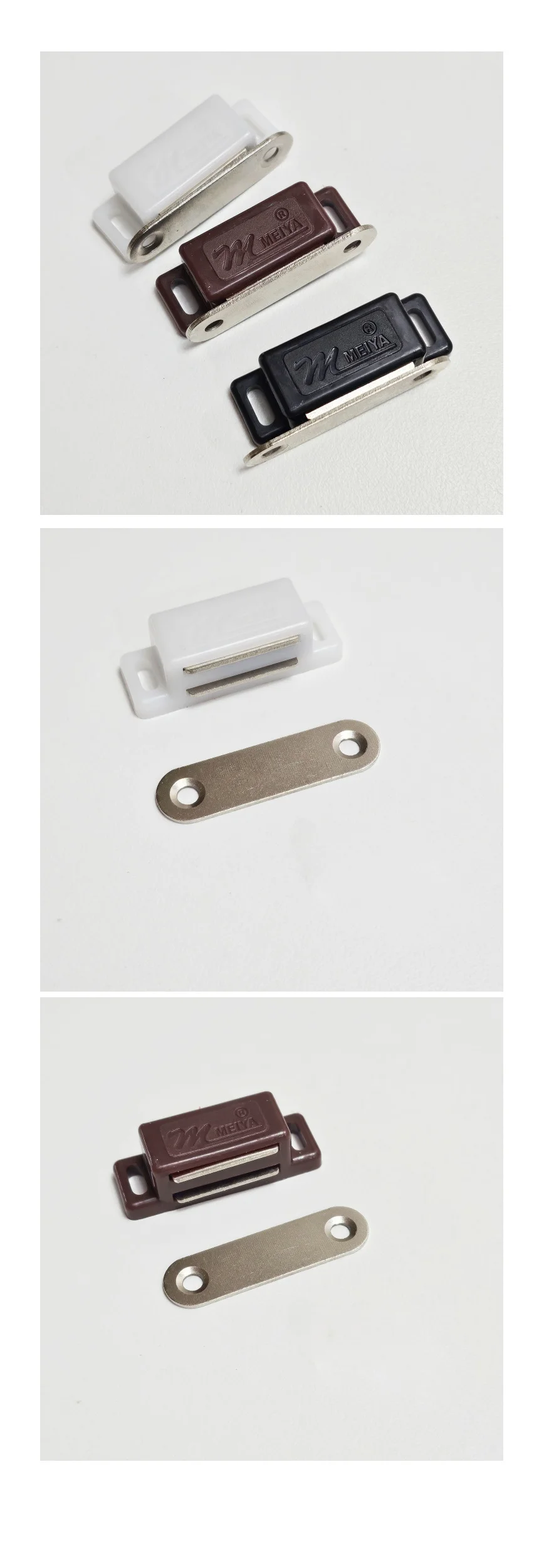 자석 도어 가구 경첩 빠찌링 도어캐치 45mm 3색상 상세4