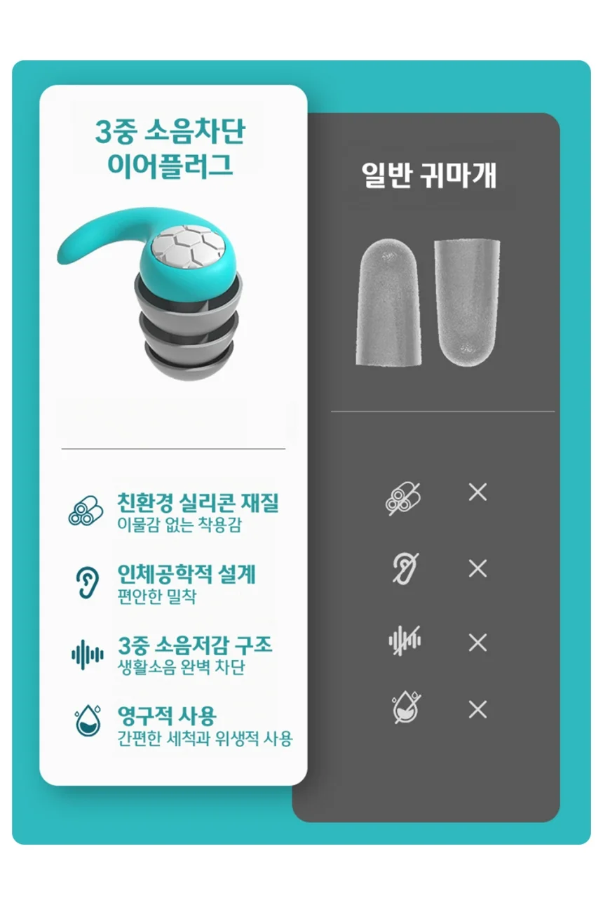 귀마개 수영 수면 이어플러그 귀마개 상세4