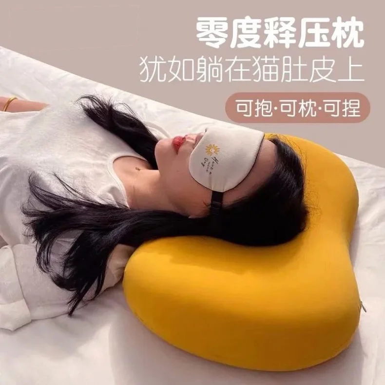 초등배게 신款 뷰티 블렌더 배 모양 베개 메모리폼 메모리 베개 고양이 배처럼 부드러운 베개 상세4