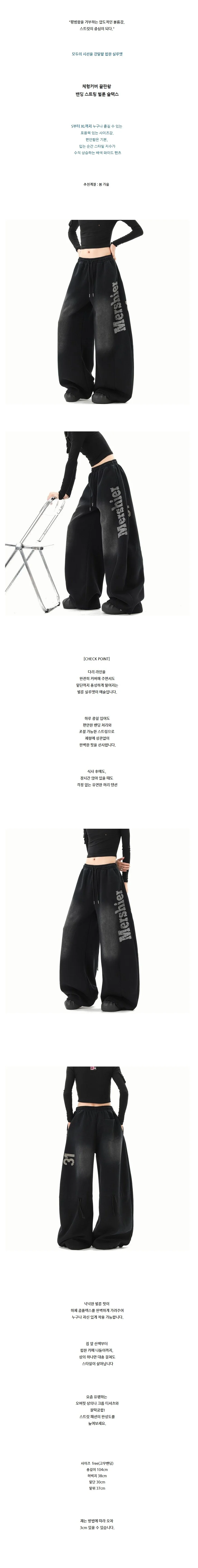 체형커버 끝판왕 밴딩 스트링 벌룬 슬랙스 상세2