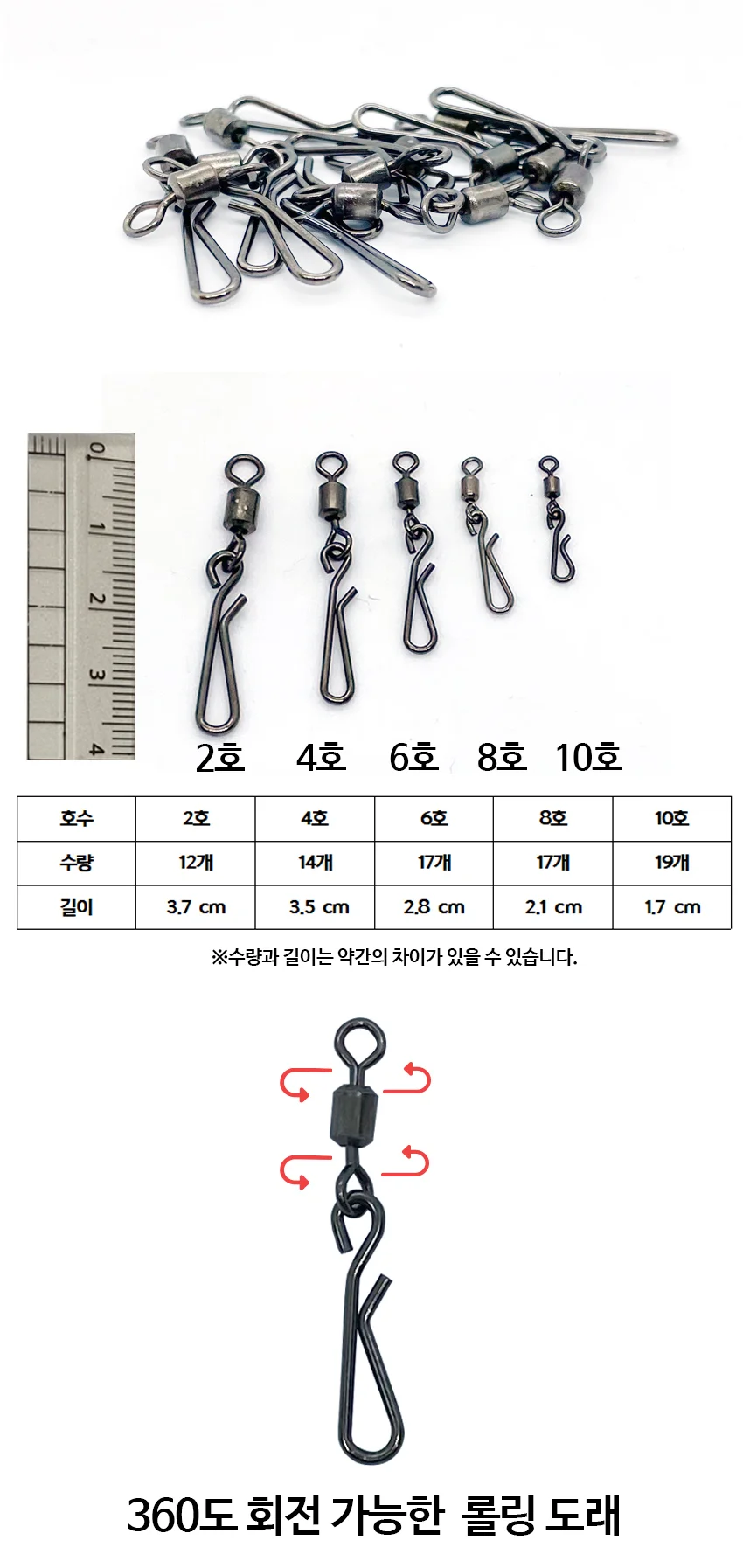 퀵 핀도래 자작채비소품 낚시채비 낚시용도래 소품 상세2