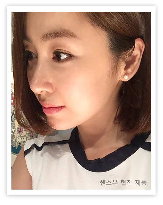 클래식 담수 진주 큐빅 실버 귀걸이 은귀걸이 상세1