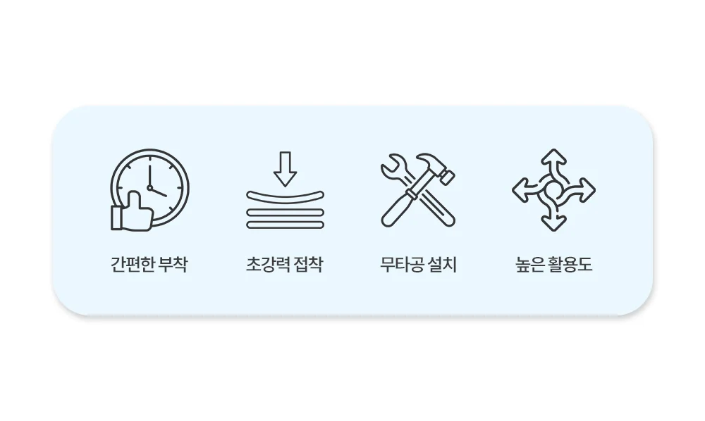 리예 무타공 접착식 후크 걸이 투명색 20개 상세4