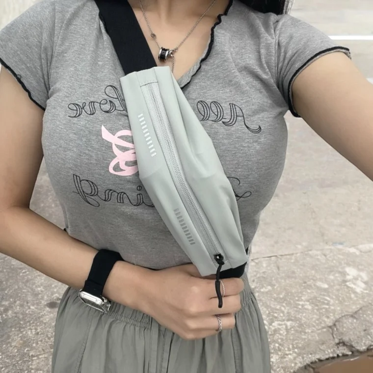 러닝 힙색 벨트 그레이