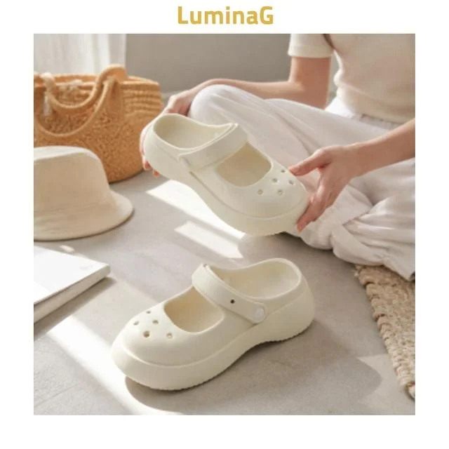 아쿠아슈즈 슬리퍼 키높이 굽 2way 샌들 230mm 경량 물놀이