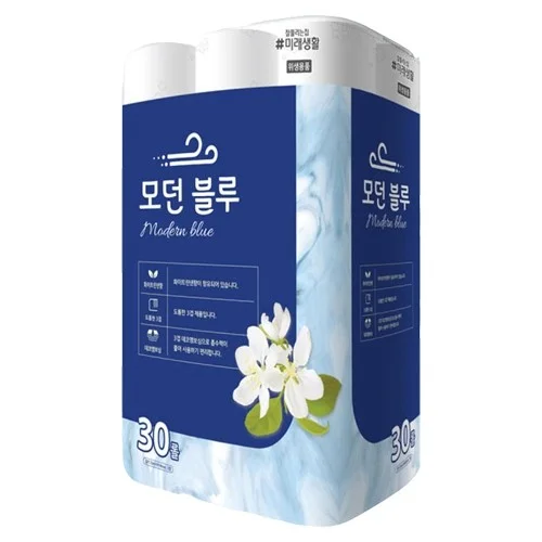 미래생활 3겹데코 톡톡 화장지 30롤 휴지 모던블루