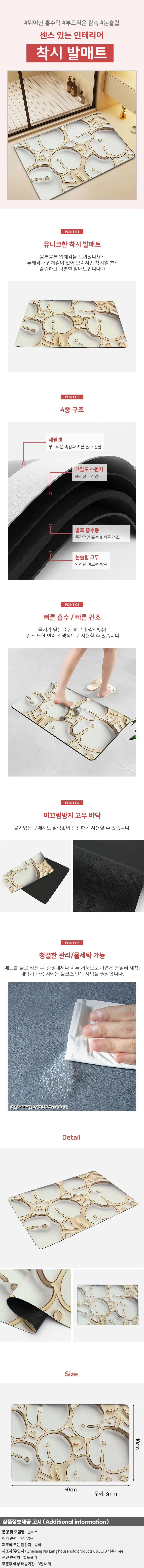 3D 착시 발매트 아트 화장실발판매트 화장실발매트 상세1
