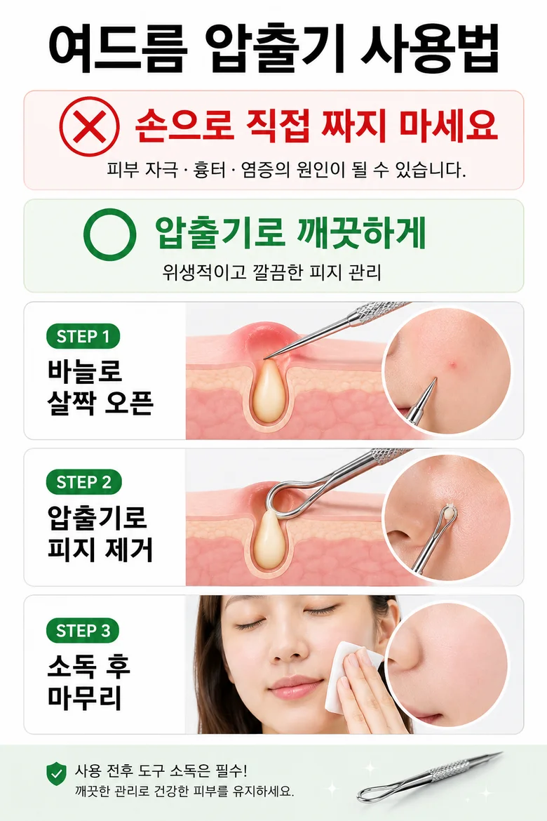 제거 압출도구 블랙헤드 6종 피지 여드름압출기 압출기 상세2