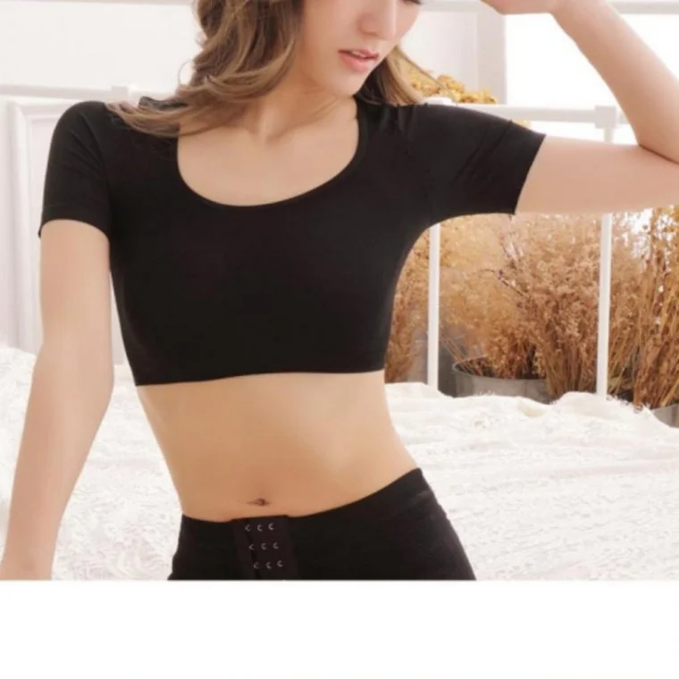 숏탑 겨땀제로 땀패드 블랙 나시 운동복 여성속옷 겨땀제로 블랙나시