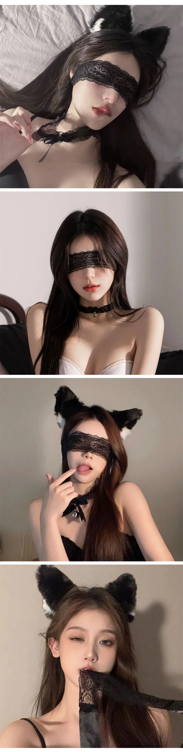 섹시 레이스 할로윈 이벤트 유혹 구속 안대 눈가리개 상세3
