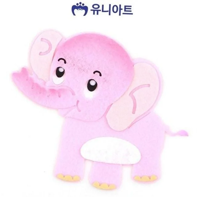 펠트 코끼리 펠트 동물 인형 바느질 만들기 재료 공예 키트 부드러운 어린이집 장난감 꾸미기 오리기